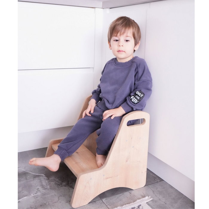 Hanah Home Steps Taburete para niños Marrón